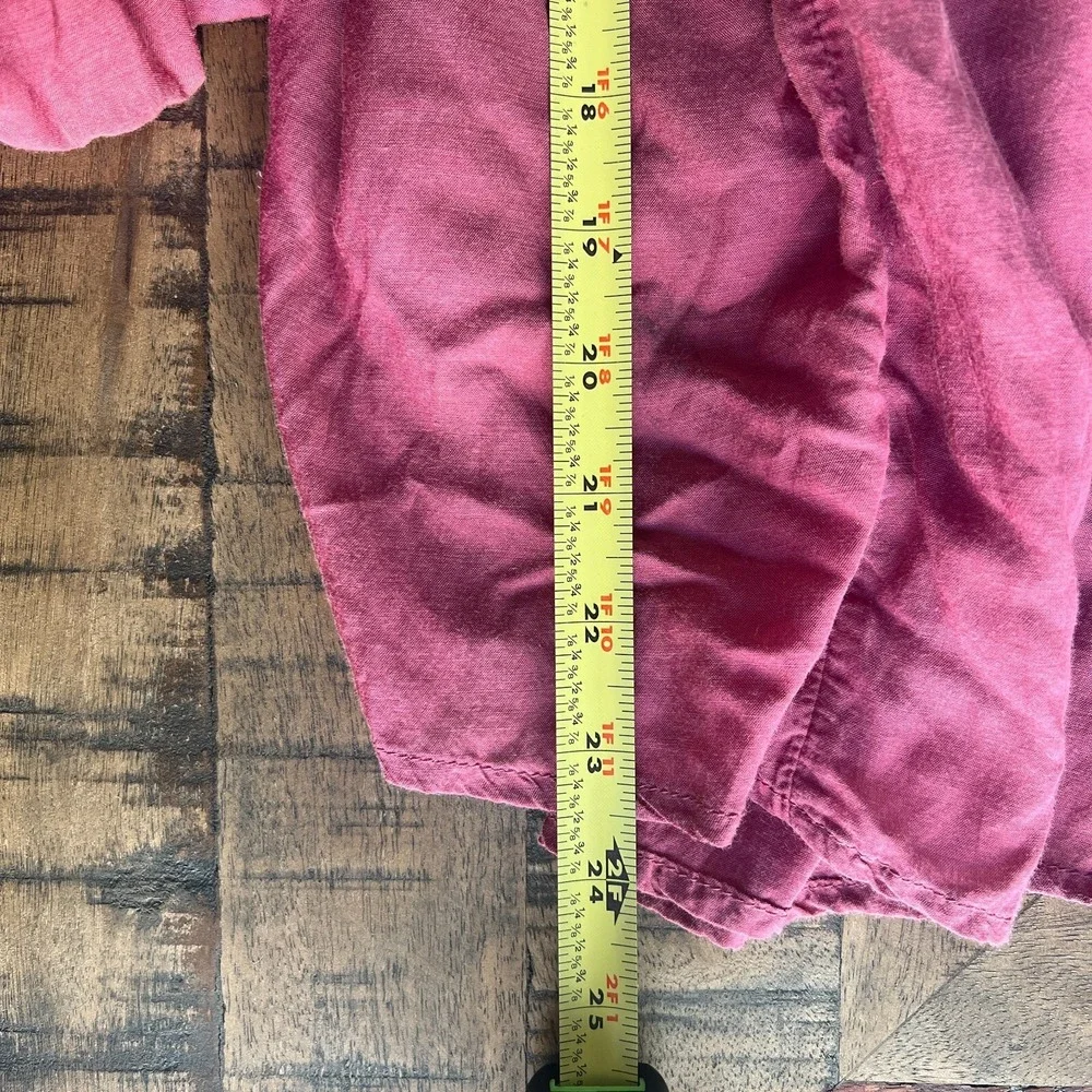 Free People Size XS Have‎ It My Way Top Beaded Tie Back Peasant Pink Boho Fairy